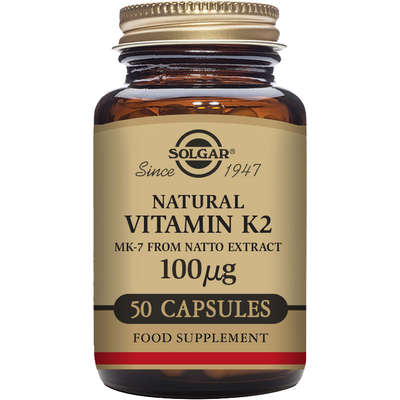 Solgar Vitamin K2 100 mcg - 50 Vegetable Capsules