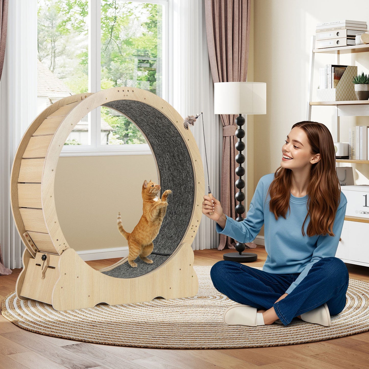 40 Inch Large Cat Exercise Wheel with Lockable Mechanism