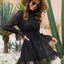 Vestido Mini con Mangas de Volante Elegante