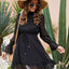 Vestido Mini con Mangas de Volante Elegante