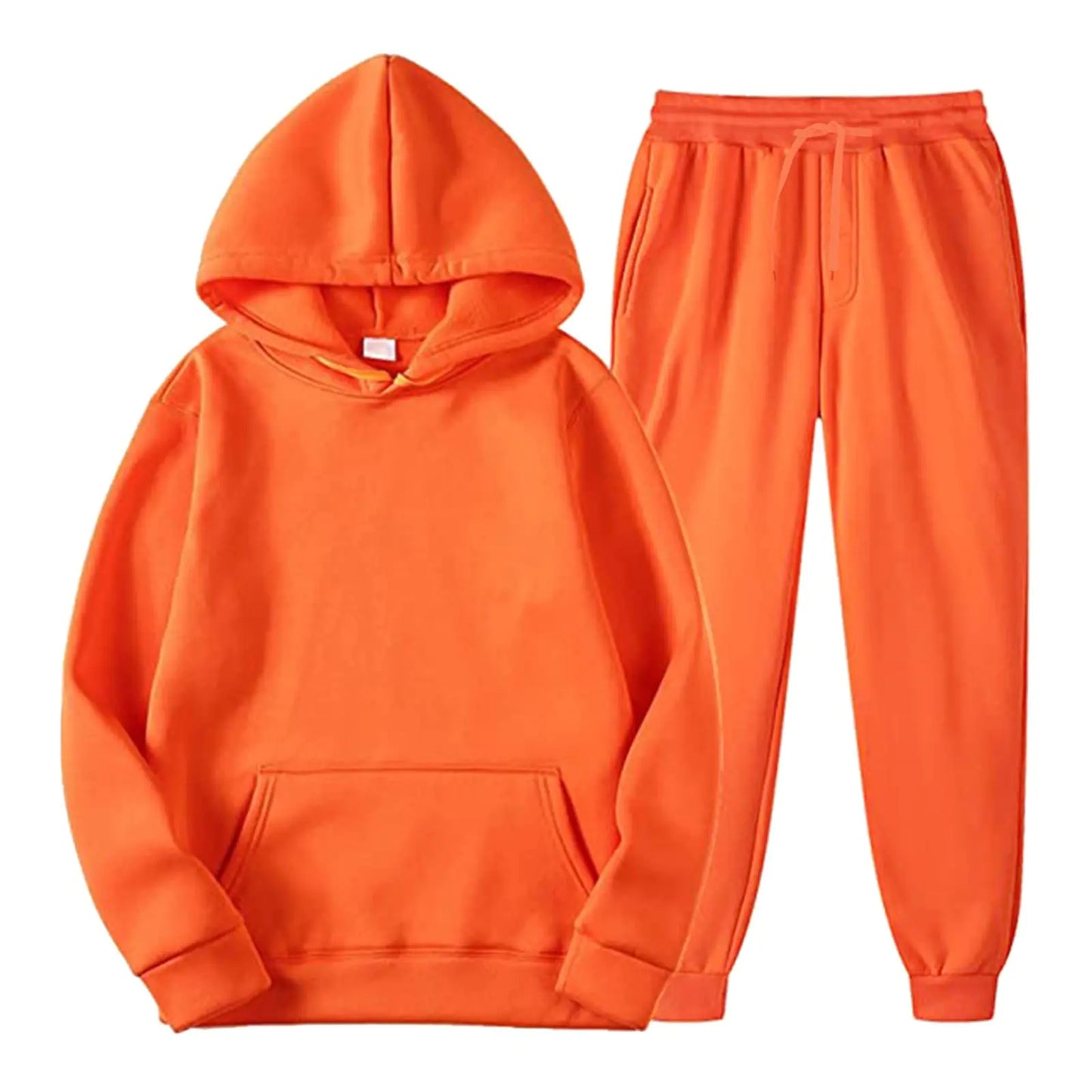Ensemble de Loungewear Orange Premium pour Hommes - Sweat à Capuche & Joggers