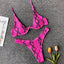 Ensemble de bikini sous-vêtement V-bar néon pour femmes