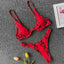 Ensemble de bikini sous-vêtement V-bar néon pour femmes