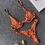 Ensemble de bikini sous-vêtement V-bar néon pour femmes