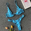 Ensemble de bikini sous-vêtement V-bar néon pour femmes