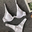 Ensemble de bikini sous-vêtement V-bar néon pour femmes