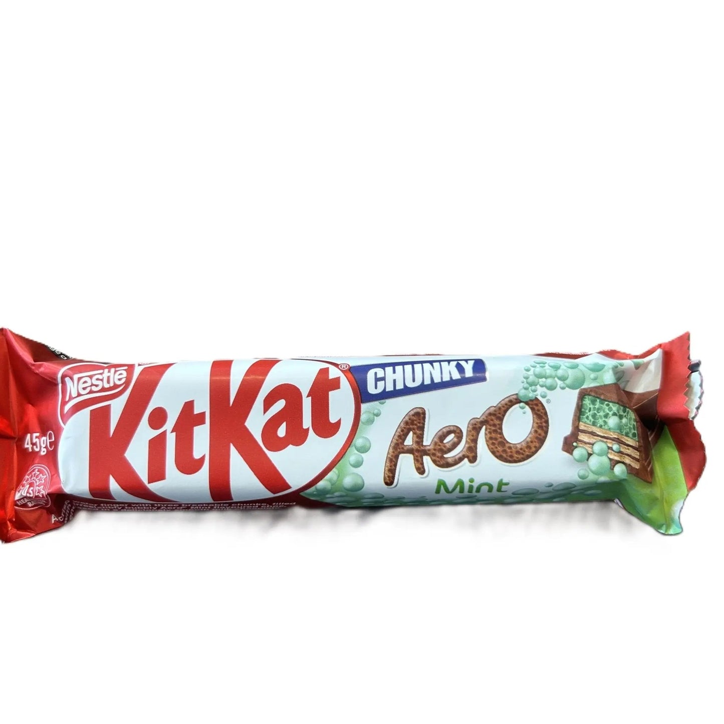 KitKat Chunky Aero Mint – Barre de chocolat à la menthe 45g