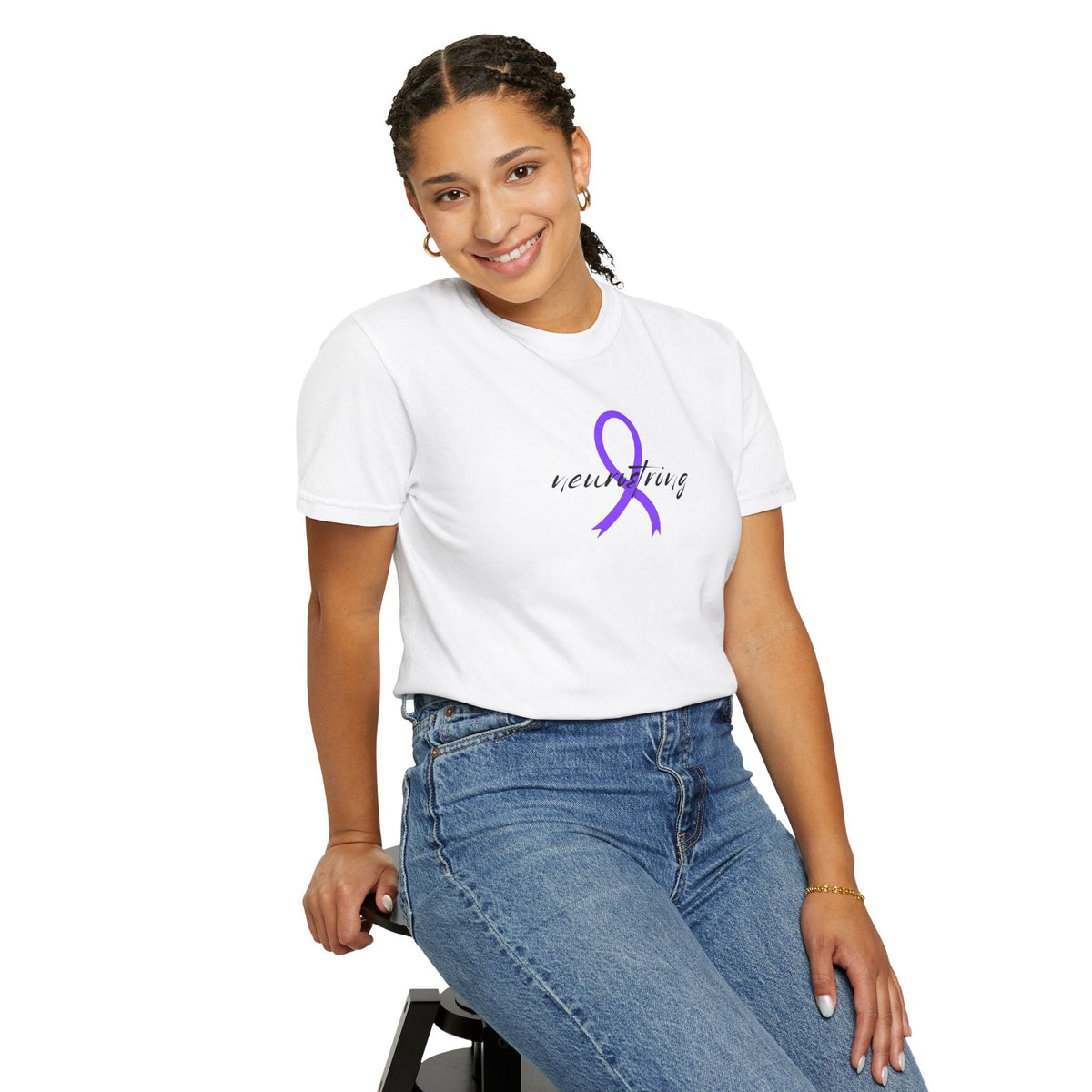 Neurostrong Epilepsy Awareness T-Shirt | Purple Ribbon Tee
