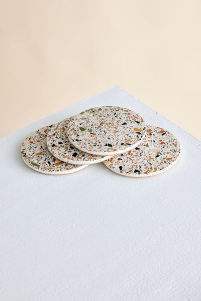 Neutral Terrazzo Coasters - Set of 4