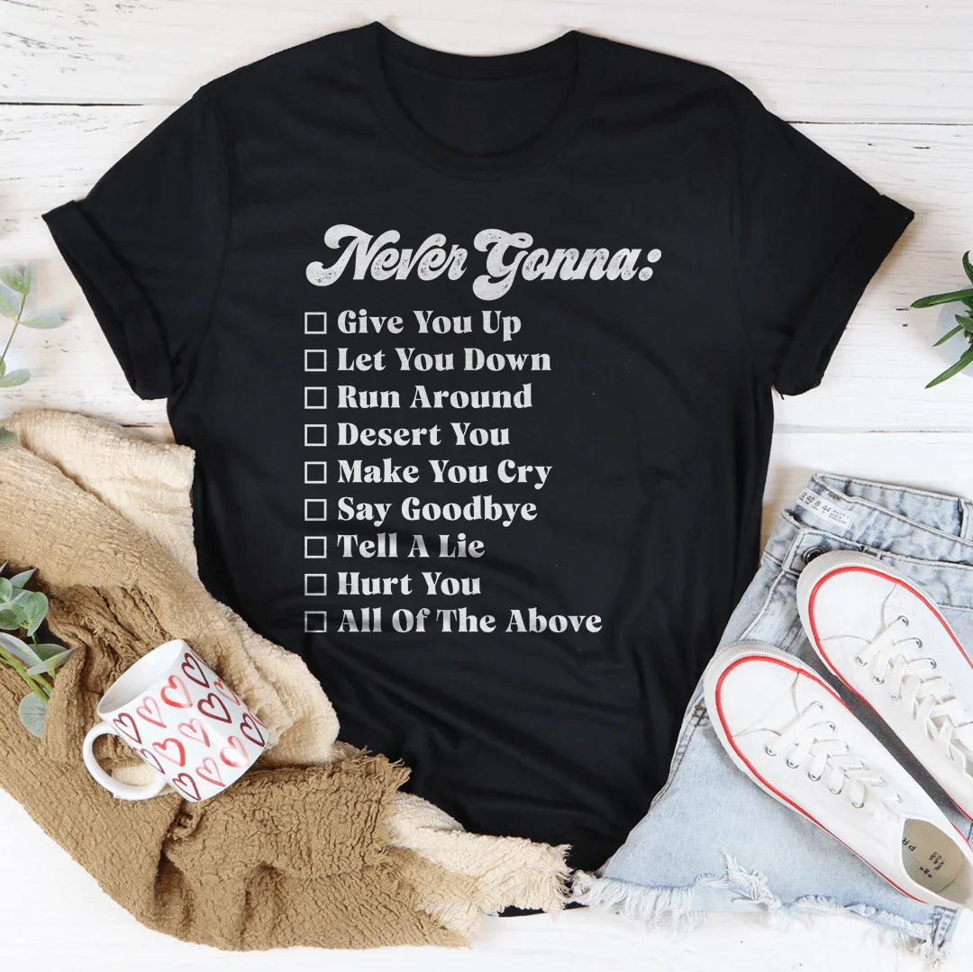 Nunca voy a hacer tee