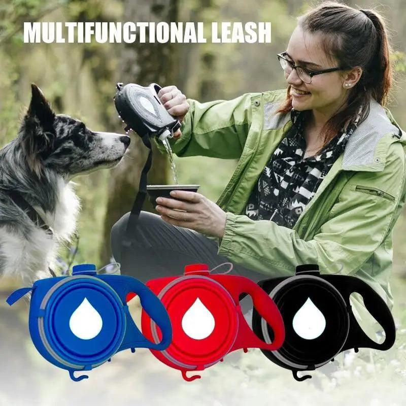 Laisse pour animaux de compagnie colorée multifonctionnelle 3-en-1 avec accessoires