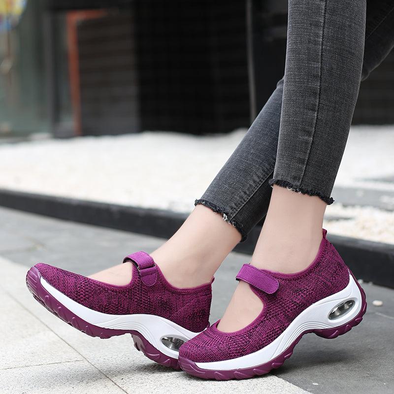STEVVEX Women's Air Cushion Mesh Sneakers