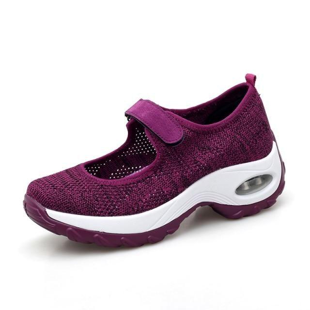 STEVVEX Women's Air Cushion Mesh Sneakers