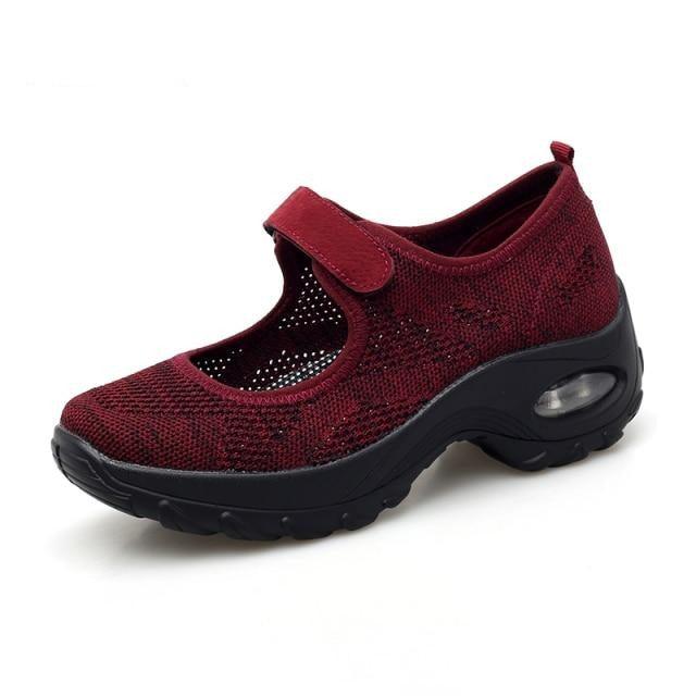 STEVVEX Women's Air Cushion Mesh Sneakers
