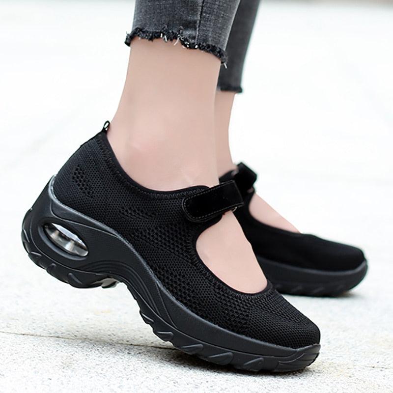 STEVVEX Women's Air Cushion Mesh Sneakers