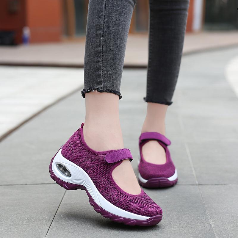 STEVVEX Women's Air Cushion Mesh Sneakers