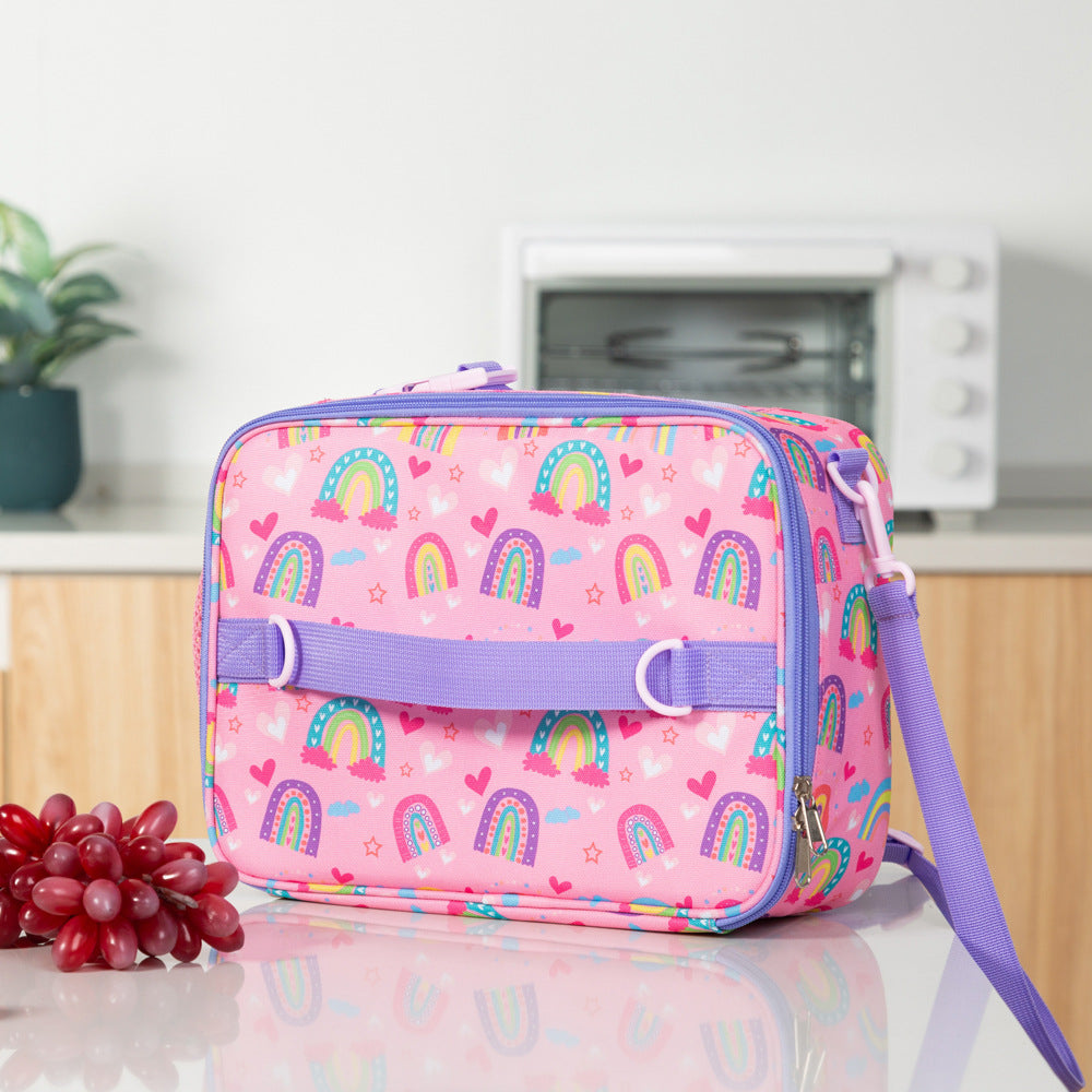 Sac à déjeuner isolé de style américain avec cartoon pour enfants