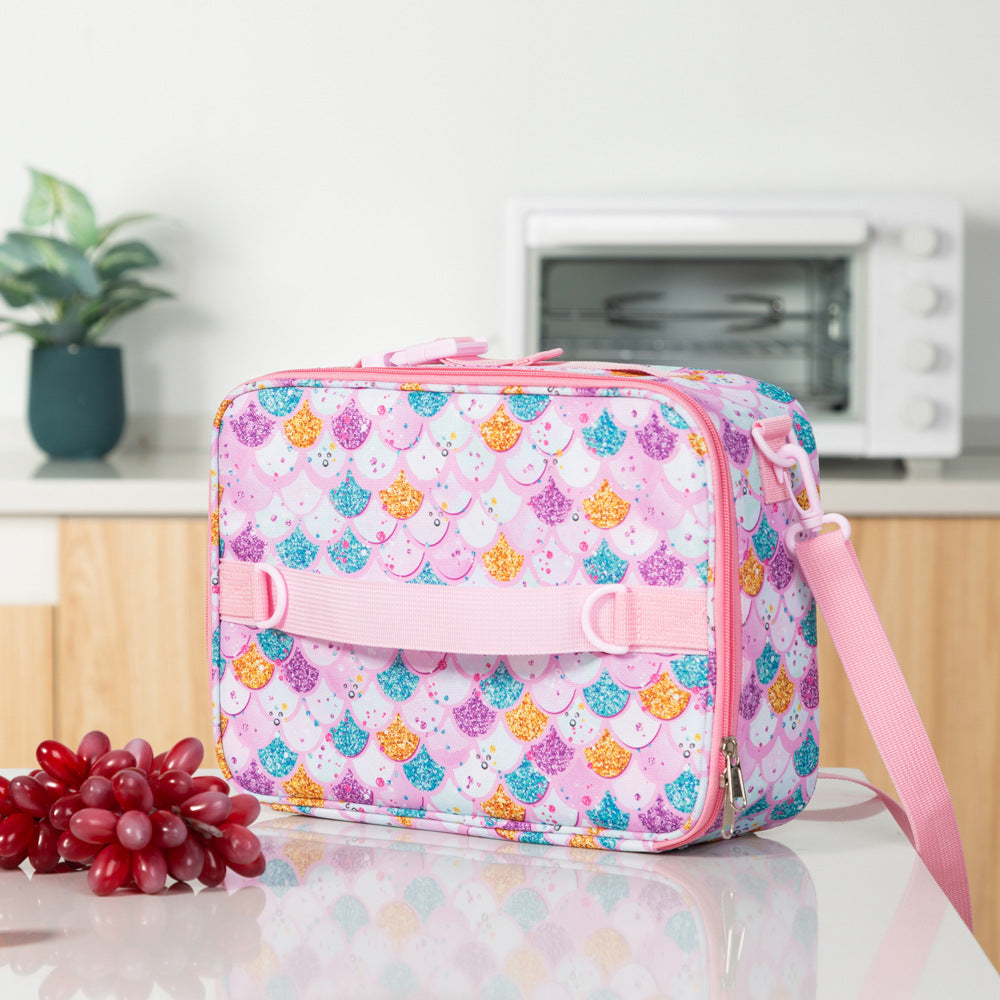 Sac à déjeuner isolé de style américain avec cartoon pour enfants