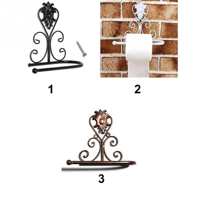 Vintage Cast Iron Toilet Paper Holder - European Design