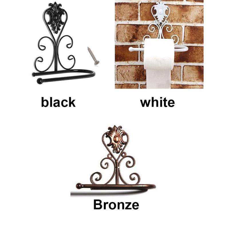 Vintage Cast Iron Toilet Paper Holder - European Design