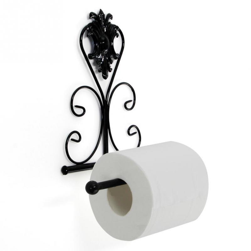 Vintage Cast Iron Toilet Paper Holder - European Design