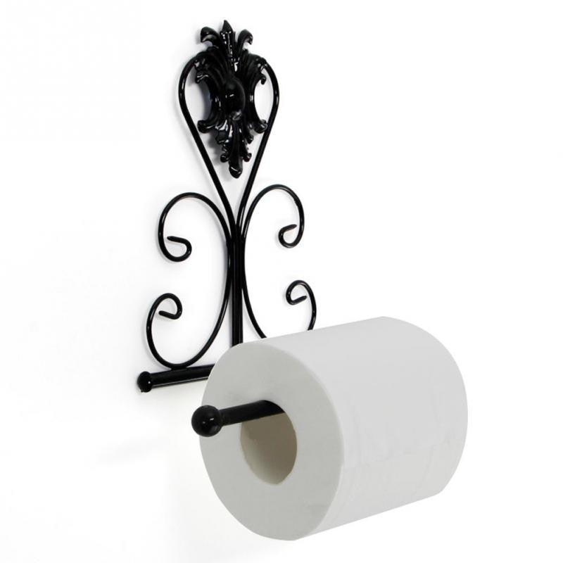Vintage Cast Iron Toilet Paper Holder - European Design