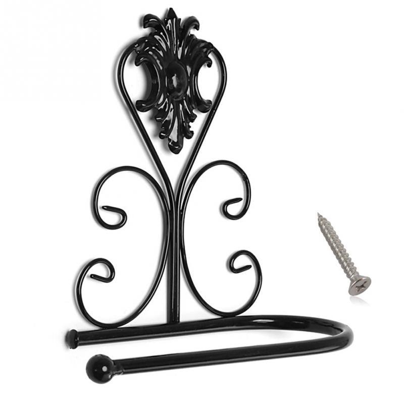 Vintage Cast Iron Toilet Paper Holder - European Design