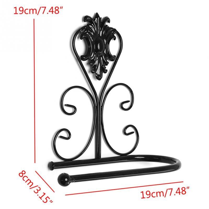 Vintage Cast Iron Toilet Paper Holder - European Design
