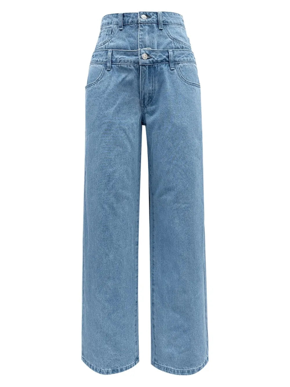 Autumn & Winter Double-Waisted Wide Leg Jeans