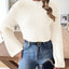 New autumn and winter flared sleeve semi high neck pullover sweater - Korvel
