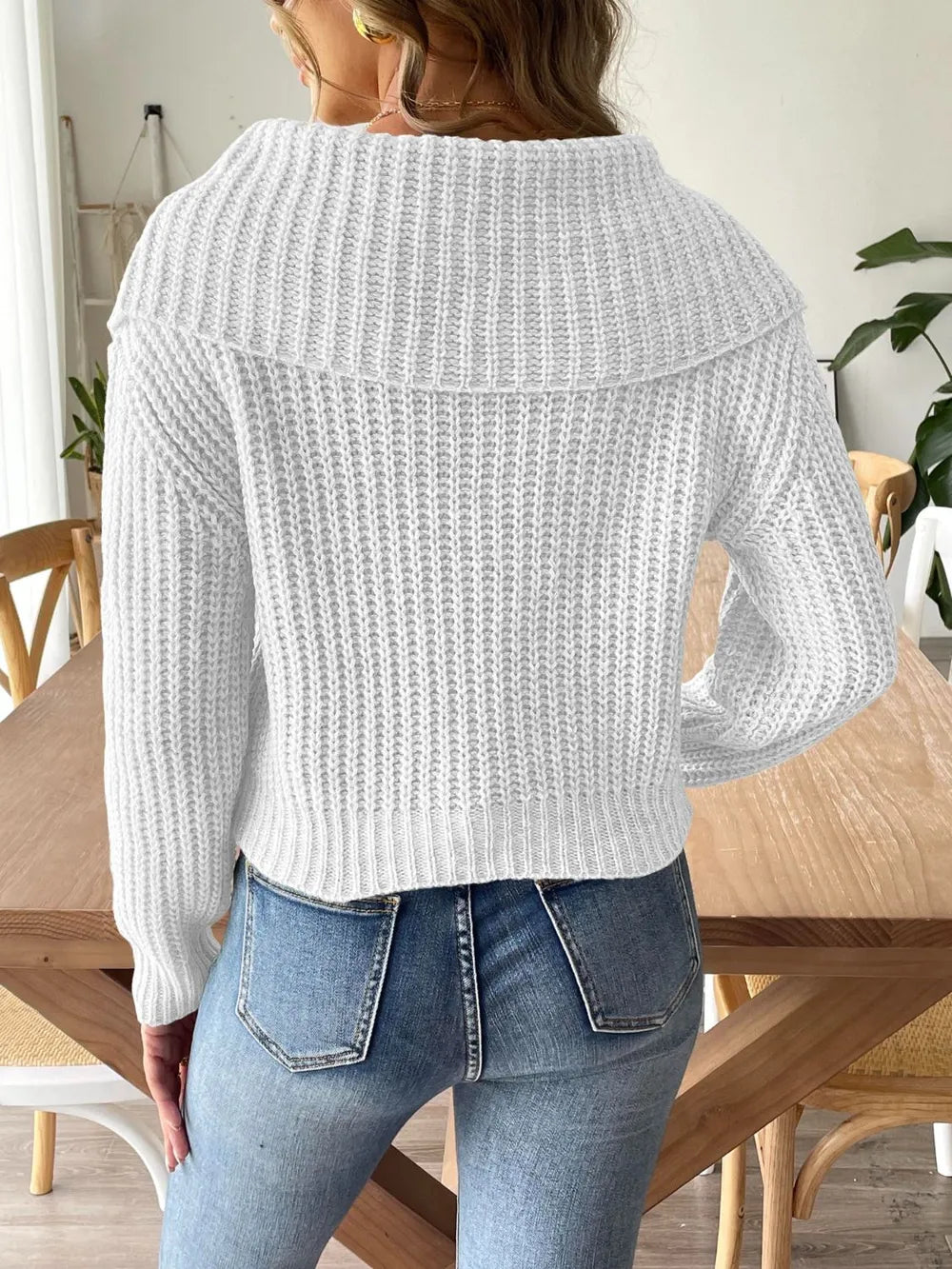New autumn and winter large collar pullover sweater - Korvel