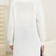 New autumn and winter thick sweater high neck simple slit dress - Korvel