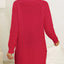 New autumn and winter thick sweater high neck simple slit dress - Korvel