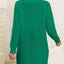 New autumn and winter thick sweater high neck simple slit dress - Korvel