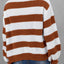 Chaqueta de Suéter Woven con Botones y Rayas Contrastantes