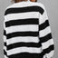 Chaqueta de Suéter Woven con Botones y Rayas Contrastantes