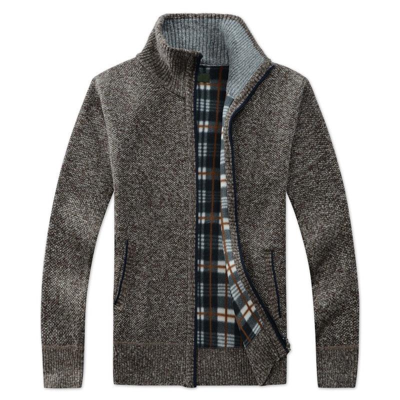 Elegant Slim Fit Fleece Jacket for Men