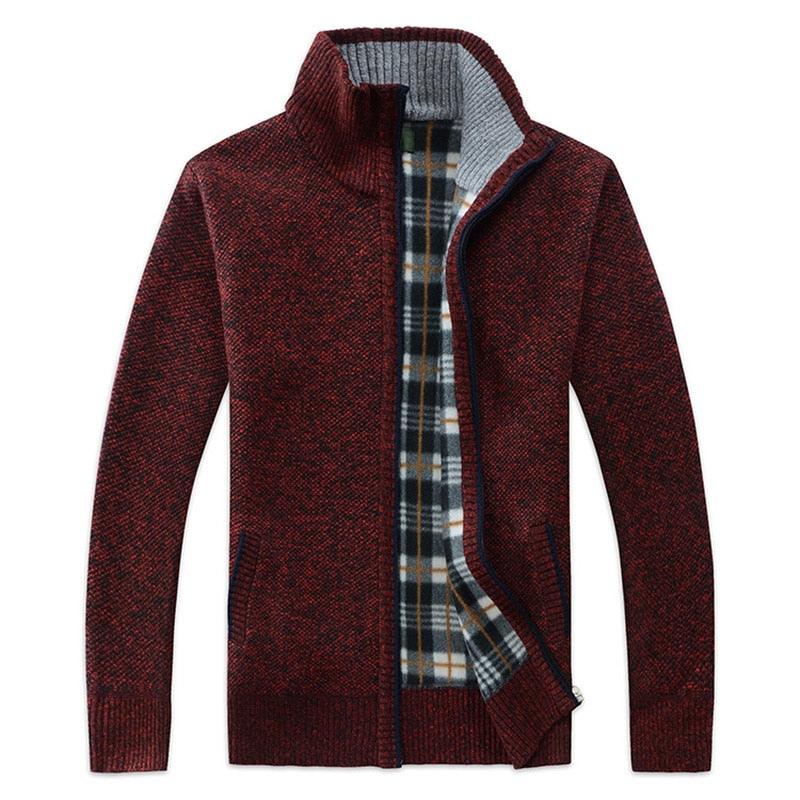 Elegant Slim Fit Fleece Jacket for Men