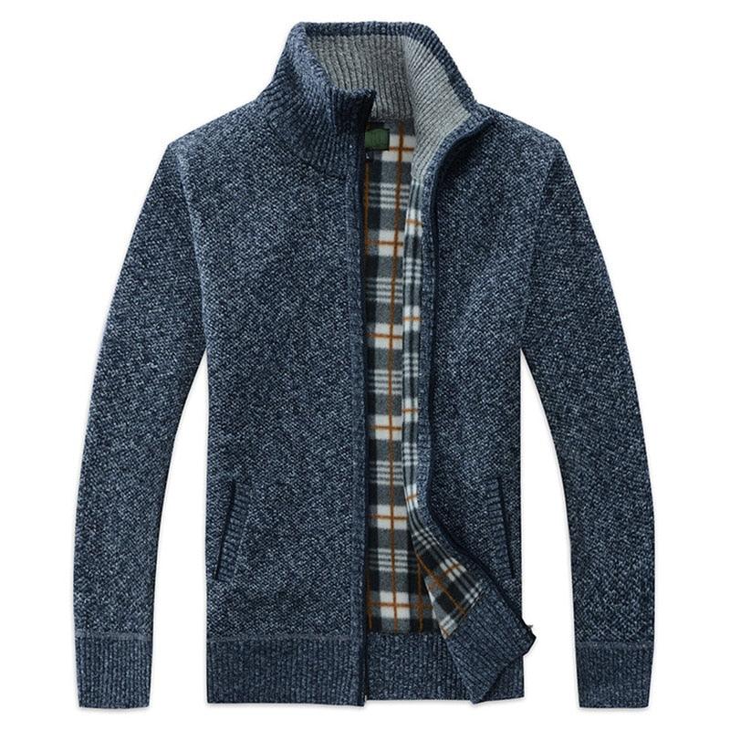 Elegant Slim Fit Fleece Jacket for Men