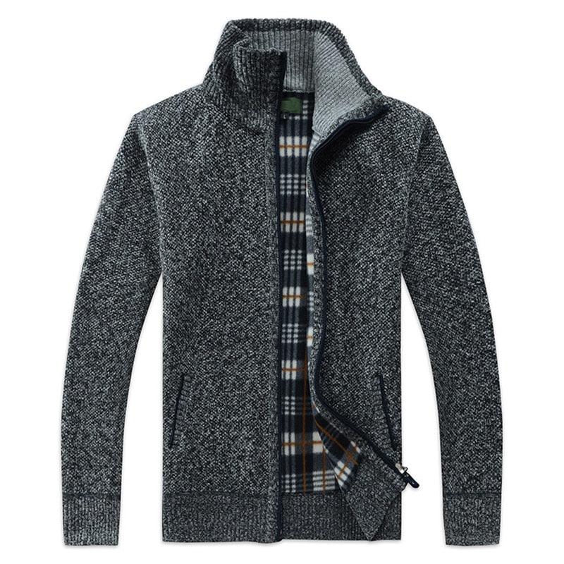 Elegant Slim Fit Fleece Jacket for Men
