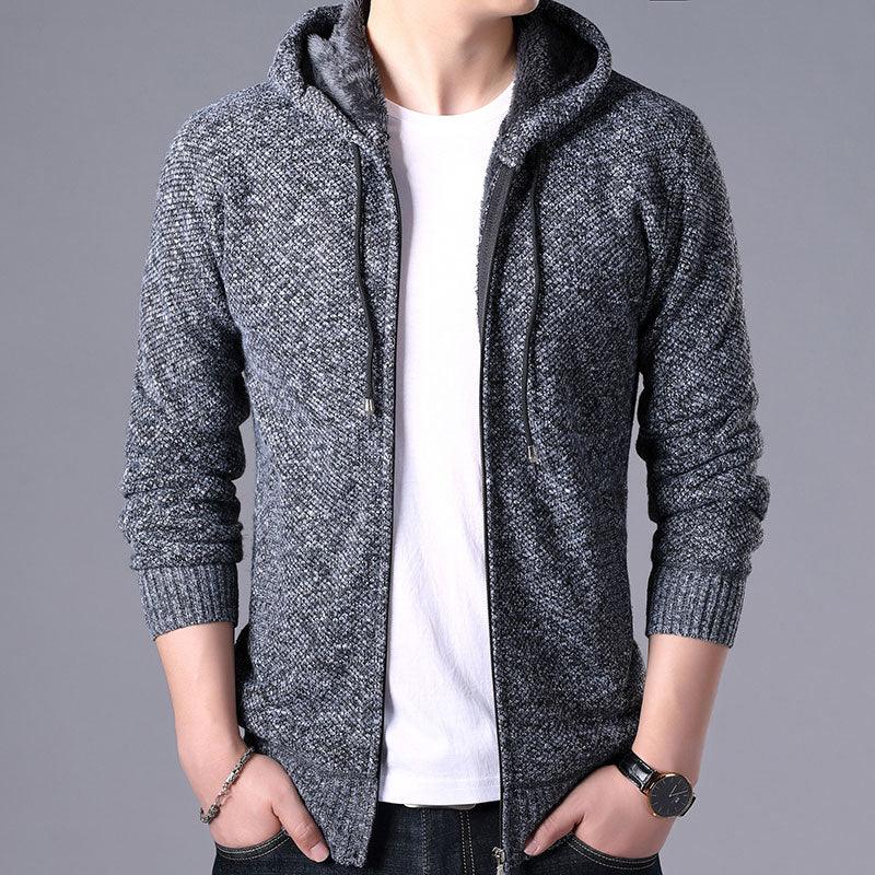 Elegant Slim Fit Fleece Jacket for Men