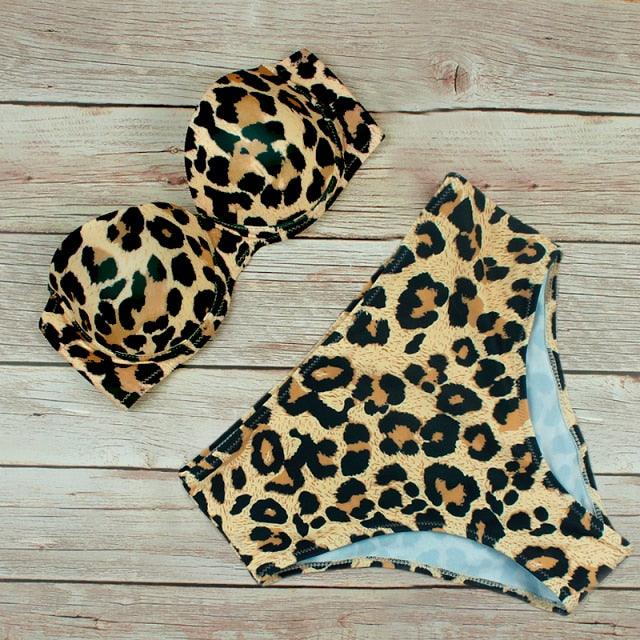 Ensemble de Bikini Push-Up Premium pour Femmes - Maillot de Bain Taille Haute