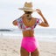 Ensemble de Bikini à Volants Floraux - Maillot de Bain Élégant Deux Pièces