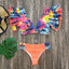 Ensemble de Bikini à Volants Floraux - Maillot de Bain Élégant Deux Pièces