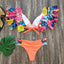 Ensemble de Bikini à Volants Floraux - Maillot de Bain Élégant Deux Pièces
