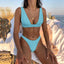 Stylish Solid Push-Up Bikini Set for Women - Perfect Summer Swimwear - Korvel