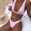 Stylish Solid Push-Up Bikini Set for Women - Perfect Summer Swimwear - Korvel