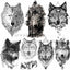 Tatouages Temporaires Forêt de Loup Noir - Design de Luxe pour Hommes
