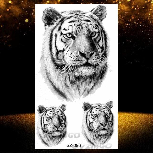 Tatouages Temporaires Forêt de Loup Noir - Design de Luxe pour Hommes