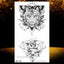 Tatouages Temporaires Forêt de Loup Noir - Design de Luxe pour Hommes